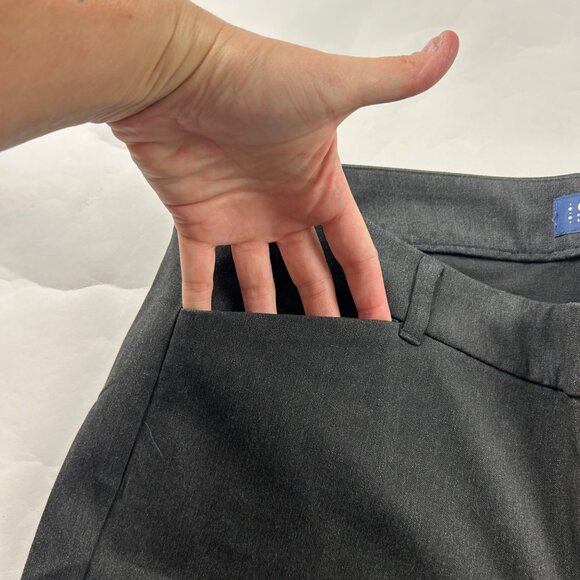 TALL Old Navy Charcoal Stretch Canvas Mid Rise Skinny Pixie Pant 16T New - Picture 3 of 6